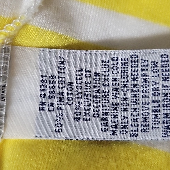 Ralph Lauren Yellow & White Striped Tee Logo NWOT Short Sleeve Size Large - Picture 7 of 8